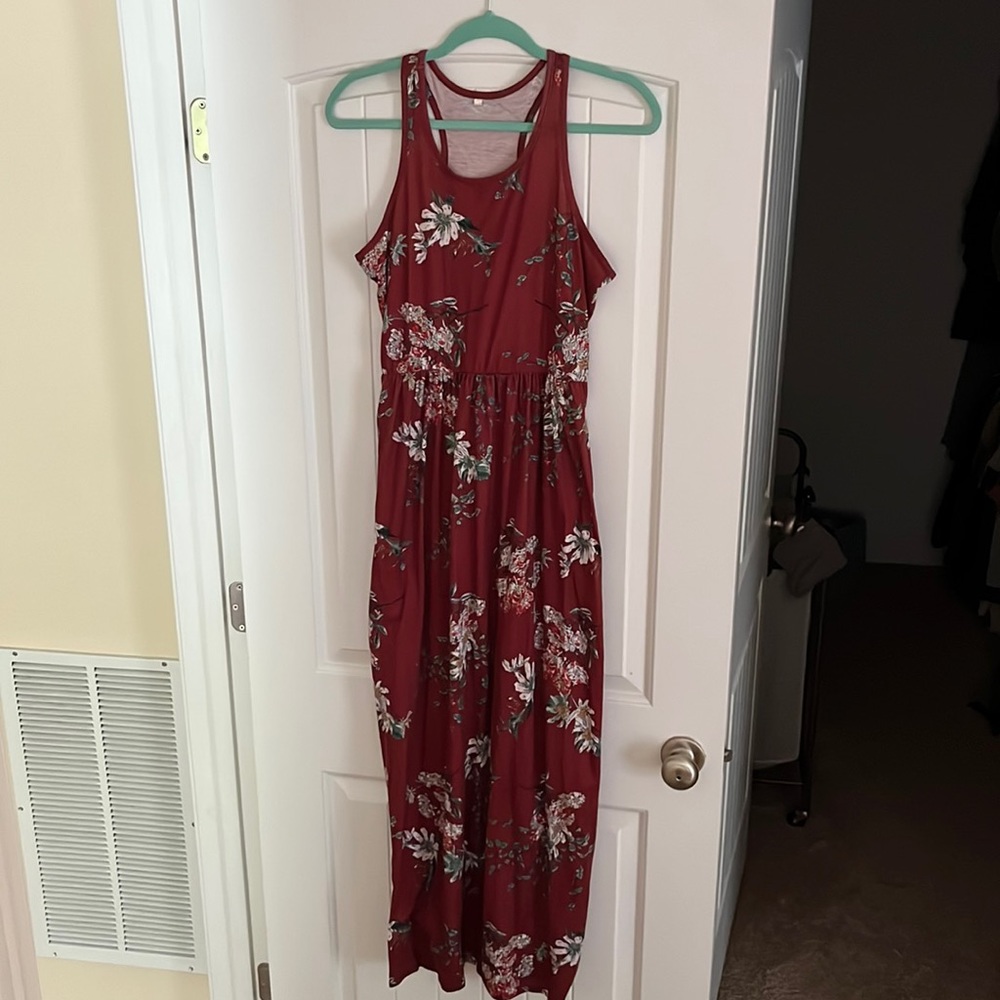 Racerback maxi dress with pockets